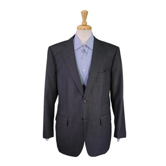 Suitsupply Solid Gray 2-Btn Super 110's Wool Suit Blazer Jacket 46R